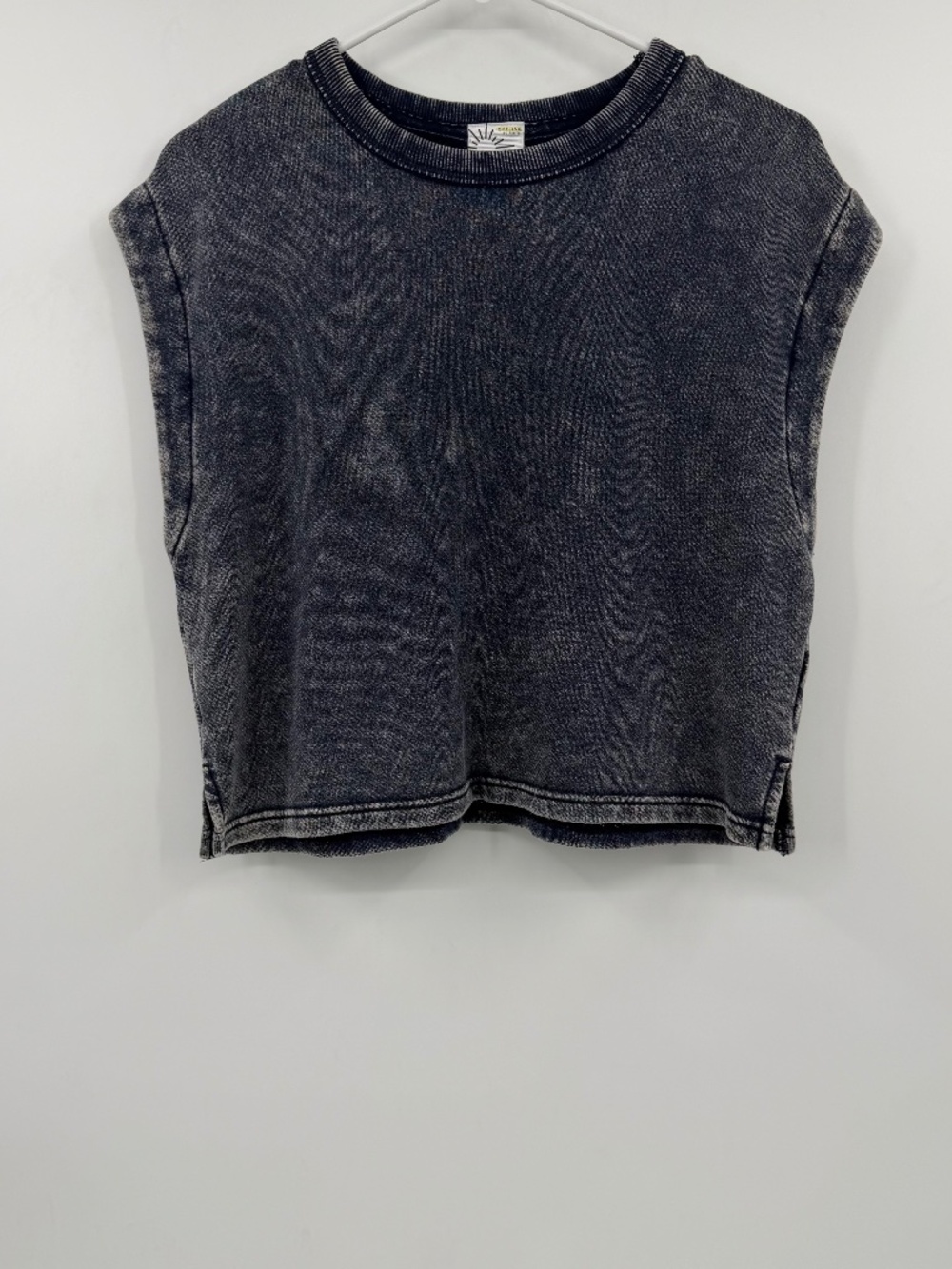 Aerie Offline Tank Top Women Small Blue Sleeveless Oversized Cropped Knit